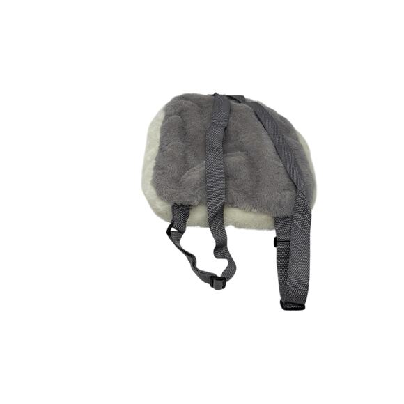 Koala Plush Backpack Mom& Baby Stuffed Animal Bag Soft Faux Fur Gray Cute Kawaii - Picture 4 of 8